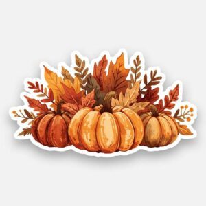 Cozy Autumn Harvest Die-Cut Sticker