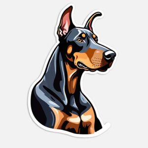 Majestic Doberman Pinscher Die-Cut Sticker