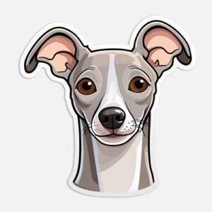 Elegant Italian Greyhound Die-Cut Sticker
