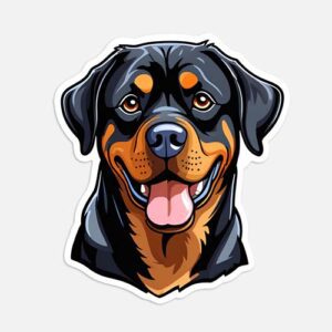 Loyal Rottweiler Companion Die-Cut Sticker