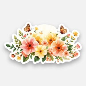 Enchanting Spring Blossom Die-Cut Sticker